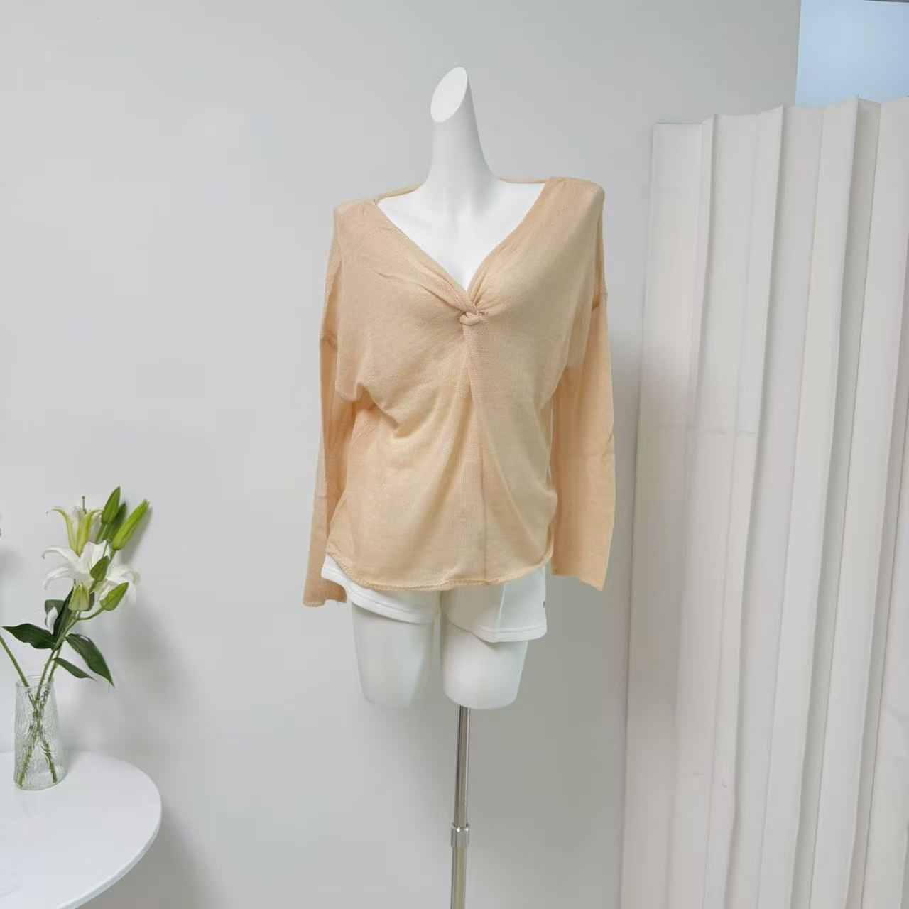 JMSHOP Autumn Minae South African Superfine Mohair Knit Sweater with Stretch Lace Camisole Two-Piece Set