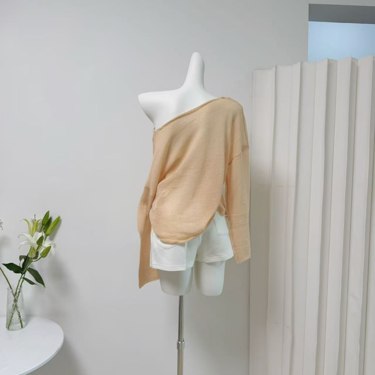 JMSHOP Autumn Minae South African Superfine Mohair Knit Sweater with Stretch Lace Camisole Two-Piece Set - Image 5